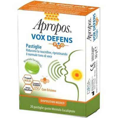 Apropos Vox Defens Pro Lozenges Mentolo Eucalipto - Sollievo dalla raucedine Apropos Vox Defens Pro Lozenges Mentolo Eucalipto - Sollievo dalla raucedine