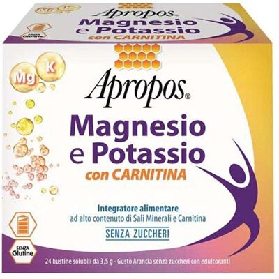 Desa Pharma Apropos Magnesio e Potassio - Integratore Energizzante - 24 Bustine Desa Pharma Apropos Magnesio e Potassio - Integratore Energizzante - 24 Bustine