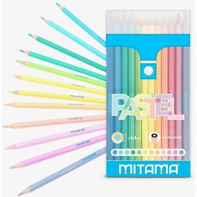 Mitama Pastelli Laccato Tondo 12 Couleurs - Crayons de couleur Mitama Pastelli Laccato Tondo 12 Couleurs - Crayons de couleur