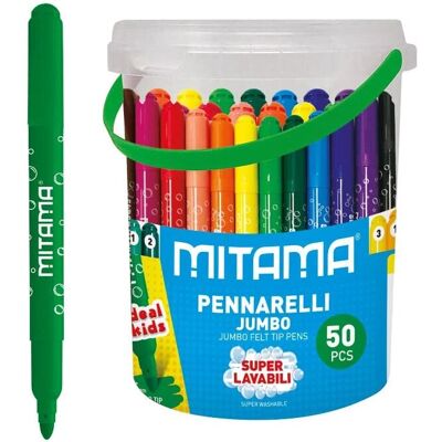 Mitama Jumbo Waschbare Marker - Bunt 50 Stk Mitama Jumbo Waschbare Marker - Bunt 50 Stk