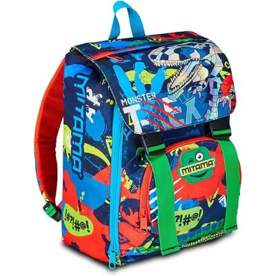 Stor Mitama Fluo Rex Skolryggsäck - Sju Stor Mitama Fluo Rex Skolryggsäck - Sju