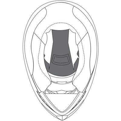 Cuscinetto di corona AGV K-3 SV - Nero - L Cuscinetto di corona AGV K-3 SV - Nero - L