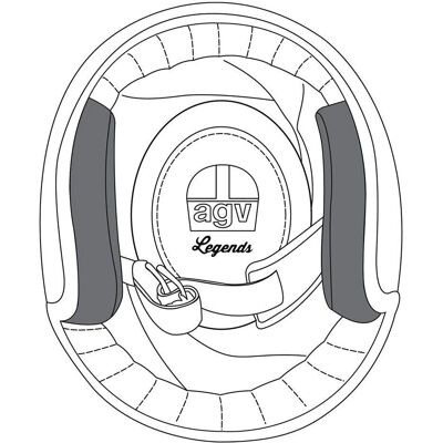 Guance imbottite AGV X70 - Accessori casco Guance imbottite AGV X70 - Accessori casco