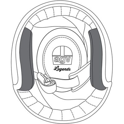 Cuscinetti per guance AGV X70 - Accessori casco Cuscinetti per guance AGV X70 - Accessori casco