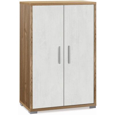 SARMOG Mobile 2 Ante Kit Noce Stelvio Ossido Bianco - 110x71x41 cm - 2 puertas - armario SARMOG Mobile 2 Ante Kit Noce Stelvio Ossido Bianco - 110x71x41 cm - 2 puertas - armario