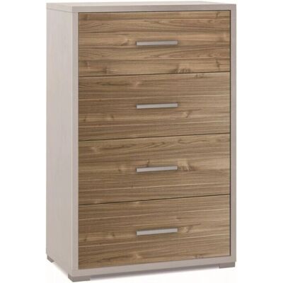 SARMOG - Mobile 4 Cassetti - Óxido Blanco - Nogal - Dresser SARMOG - Mobile 4 Cassetti - Óxido Blanco - Nogal - Dresser