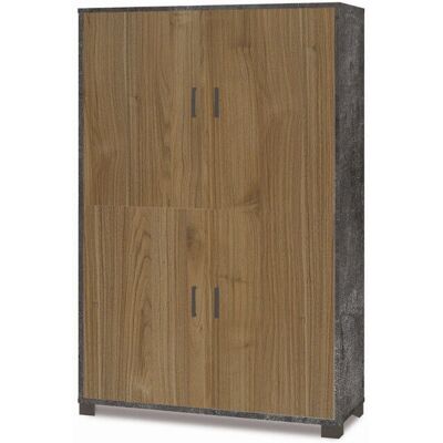 Sarmog Stelvio 161x108x41 cm Ossido Nero Noce Wardrobe Sarmog Stelvio 161x108x41 cm Ossido Nero Noce Wardrobe