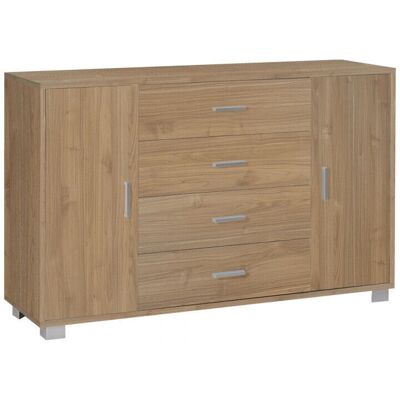 SARMOG - Mobile Madia Noce Credenza 2 Ante 4 Cassetti - Noce Stelvio - 2 puertas 4 cajones - Cabinet SARMOG - Mobile Madia Noce Credenza 2 Ante 4 Cassetti - Noce Stelvio - 2 puertas 4 cajones - Cabinet
