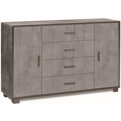 SARMOG Credenza Nero Grigio - 2 Ante - 4 Cassetti - Sideboard SARMOG Credenza Nero Grigio - 2 Ante - 4 Cassetti - Sideboard