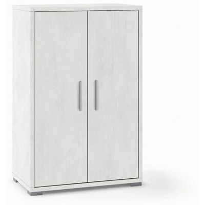 WEBMARKETPOINT Sarmog - Mueble móvil 2 puertas en kit Doublè 110 x 71 x 41 cm Ossido Blanco - Armario multiusos WEBMARKETPOINT Sarmog - Mueble móvil 2 puertas en kit Doublè 110 x 71 x 41 cm Ossido Blanco - Armario multiusos