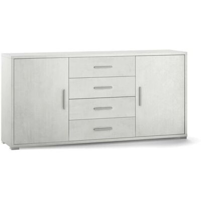 Sarmog Ossido White Aparador - Con 2 Puertas y 4 Cajones Sarmog Ossido White Aparador - Con 2 Puertas y 4 Cajones