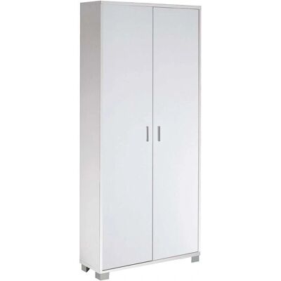 Armario multiusos de ceniza blanca Sarmog - 2 puertas, estantes ajustables Armario multiusos de ceniza blanca Sarmog - 2 puertas, estantes ajustables