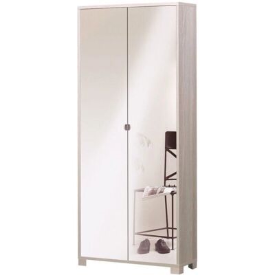 Iperbriko Modelo H190 - Puertas con Espejo, Ocho Estantes - Armario Iperbriko Modelo H190 - Puertas con Espejo, Ocho Estantes - Armario