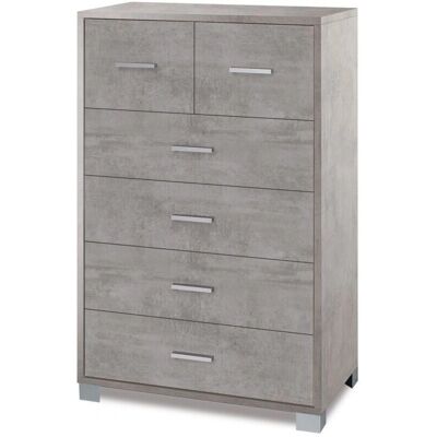 Iperbriko Cajonera seis cajones Cemento - Chest of Drawers Iperbriko Cajonera seis cajones Cemento - Chest of Drawers