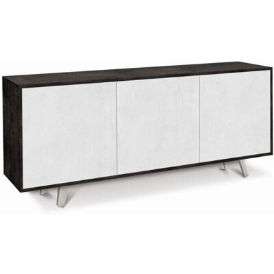 Sarmog Sideboard 3 Türen Schwarz & Weiß - Sideboard Sarmog Sideboard 3 Türen Schwarz & Weiß - Sideboard