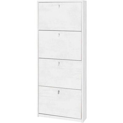 WEBMARKETPOINT Ossido White 63x18x h154 cm Schuhschrank - Platzsparend WEBMARKETPOINT Ossido White 63x18x h154 cm Schuhschrank - Platzsparend