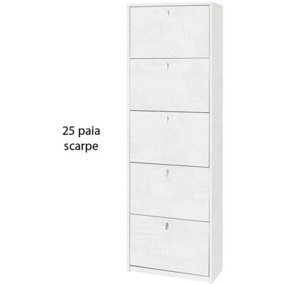 Zapatero Blanco WEBMARKETPOINT - 5 Puertas 63x29x190cm Zapatero Blanco WEBMARKETPOINT - 5 Puertas 63x29x190cm