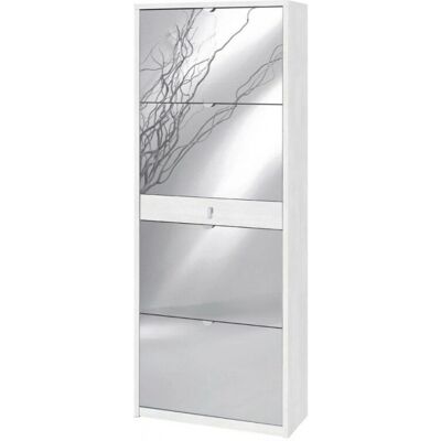 Iperbriko Scarpiere - Ante con specchio - 20 posti - Bianco Ossido Iperbriko Scarpiere - Ante con specchio - 20 posti - Bianco Ossido