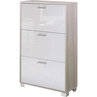 Organizador de zapatos Sarmog A763OLBL - Cerrado, Blanco, Roble Claro Organizador de zapatos Sarmog A763OLBL - Cerrado, Blanco, Roble Claro