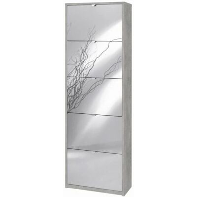 Iperbriko - Scarpiera Slim con 5 Ante a Specchio - Risparmia Spazio Iperbriko - Scarpiera Slim con 5 Ante a Specchio - Risparmia Spazio