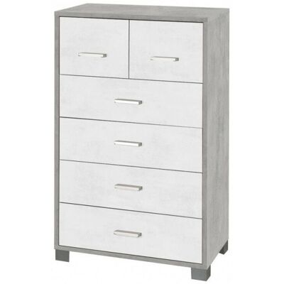 Sarmog - Comodino moderno con 6 cassetti per camera o soggiorno Sarmog - Comodino moderno con 6 cassetti per camera o soggiorno