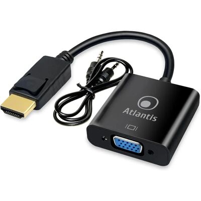 Atlantis Land HDMI naar VGA Adapter - 20cm - Ondersteunt 1920x1080 Atlantis Land HDMI naar VGA Adapter - 20cm - Ondersteunt 1920x1080