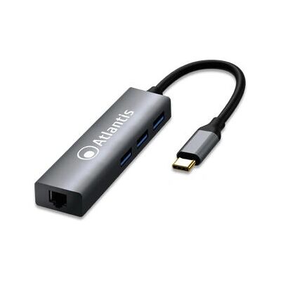 Atlantis Land A04-TC_LAN+HB - USB-C-dock med Ethernet & USB 3.2 Gen 1 Atlantis Land A04-TC_LAN+HB - USB-C-dock med Ethernet & USB 3.2 Gen 1
