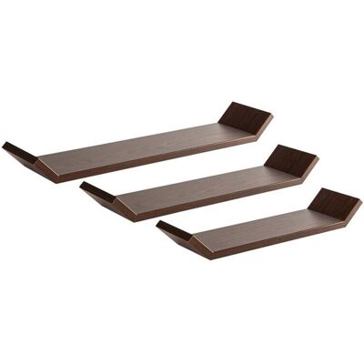 AHD Amazing Home Design - Estantes de Pared - Wenge - 3 piezas AHD Amazing Home Design - Estantes de Pared - Wenge - 3 piezas
