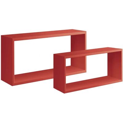 AHD Amazing Home Design - Conjunto de 2 estanterías rectangulares modernas AHD Amazing Home Design - Conjunto de 2 estanterías rectangulares modernas