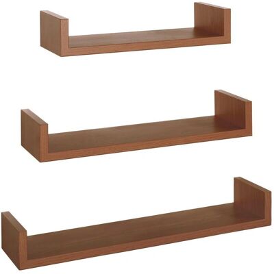 AHD AMAZING HOME DESIGN Estantes de Pared Set - Moderno MDF Marrón 3 Piezas AHD AMAZING HOME DESIGN Estantes de Pared Set - Moderno MDF Marrón 3 Piezas
