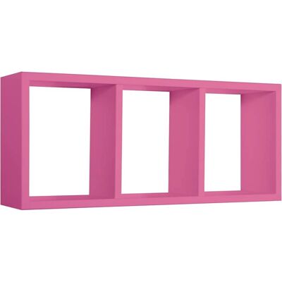 AHD AMAZING HOME DESIGN Estantería de pared Tristano Fucsia - Moderna de 3 compartimentos AHD AMAZING HOME DESIGN Estantería de pared Tristano Fucsia - Moderna de 3 compartimentos