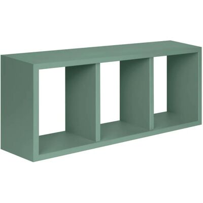 AHD AMAZING HOME DESIGN Estantería de Pared - Moderna 3 Compartimentos - Verde AHD AMAZING HOME DESIGN Estantería de Pared - Moderna 3 Compartimentos - Verde