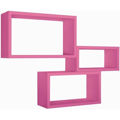 SANITEC Étagères Murales Fuchsia - Ensemble de 3 - Décoration Maison - Publicité SANITEC Étagères Murales Fuchsia - Ensemble de 3 - Décoration Maison - Publicité