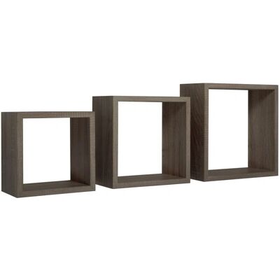 Estanterías de Pared Incubo - Nogal - Set de 3 - Estanterías Estanterías de Pared Incubo - Nogal - Set de 3 - Estanterías