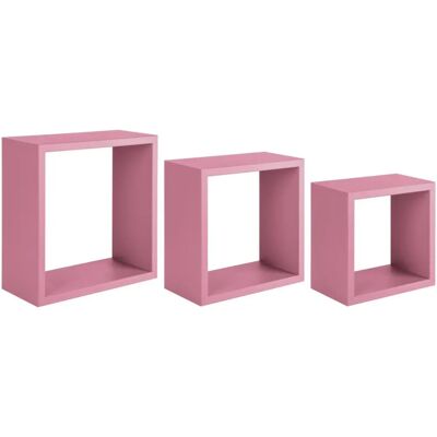 MODULARREDO Incubo Étagères Murales - Rose Blush - Ensemble de 3 - Publicité MODULARREDO Incubo Étagères Murales - Rose Blush - Ensemble de 3 - Publicité
