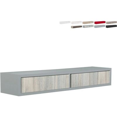 Estantería de pared AHD Amazing Home Design con cajón - Gris Oscuro - Almacenamiento moderno Estantería de pared AHD Amazing Home Design con cajón - Gris Oscuro - Almacenamiento moderno