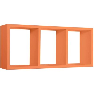 AHD AMAZING HOME DESIGN Estantería de Pared Tristano - Naranja - Moderna de 3 Compartimentos AHD AMAZING HOME DESIGN Estantería de Pared Tristano - Naranja - Moderna de 3 Compartimentos