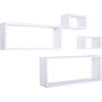 MODULARREDO Estantes de Pared Merlino - Set de 4 Tamaños - Diseño Italiano MODULARREDO Estantes de Pared Merlino - Set de 4 Tamaños - Diseño Italiano