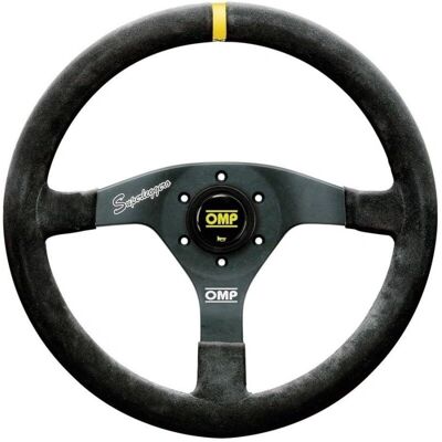 Volante de carreras de ante OMP Velours - 350mm Oval, 30x25mm, Negro Volante de carreras de ante OMP Velours - 350mm Oval, 30x25mm, Negro