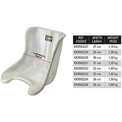 OMP OMPKK0-5032-31 White/Black Car Seat OMP OMPKK0-5032-31 White/Black Car Seat