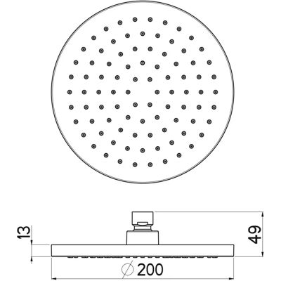 Sturotec Eco-Line Duschkopf - 20cm - Rund - 6 l/min - Easy-to-Clean-Technologie - Kopfbrause Sturotec Eco-Line Duschkopf - 20cm - Rund - 6 l/min - Easy-to-Clean-Technologie - Kopfbrause