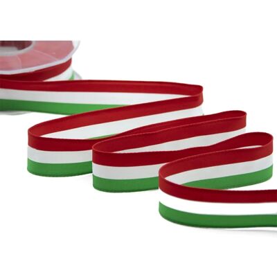 Furlanis satijnen lint met Italiaanse vlag - 25mm x 25m Furlanis satijnen lint met Italiaanse vlag - 25mm x 25m