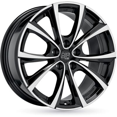 MSW 27t Alloy Wheel - Black - 8.5x18 - 5x114.3 - Full Polish MSW 27t Alloy Wheel - Black - 8.5x18 - 5x114.3 - Full Polish