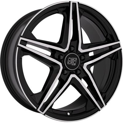 Oz Racing MSW 80-5 17-inch Black Full Polished Car Wheel Oz Racing MSW 80-5 17-inch Black Full Polished Car Wheel