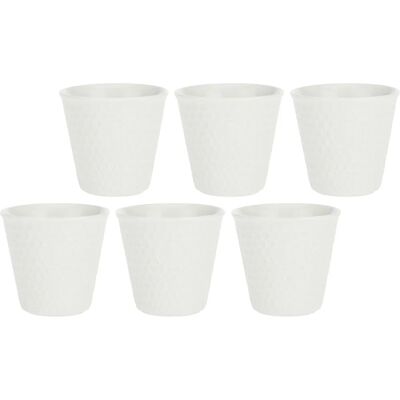 La Porcellana Bianca Set aus 6 Tassen - Weiß, 75 ml La Porcellana Bianca Set aus 6 Tassen - Weiß, 75 ml