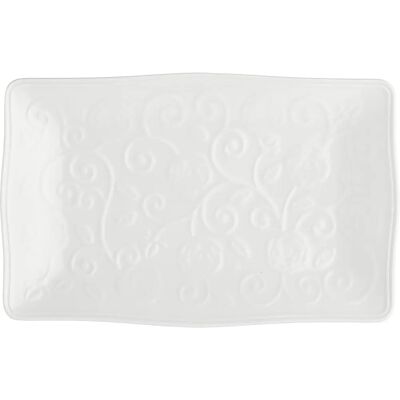 La Porcellana Bianca Plateau de Service Blanc - Porcelaine Rustique Élégante La Porcellana Bianca Plateau de Service Blanc - Porcelaine Rustique Élégante