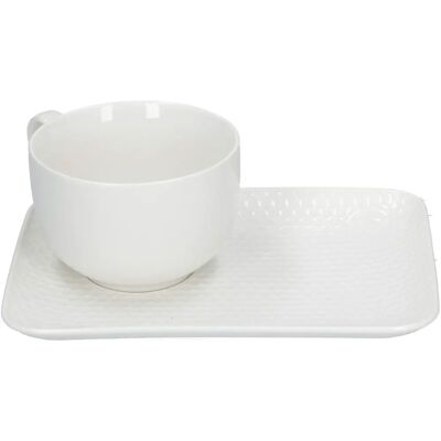 Ensemble petit-déjeuner nid d'abeille La Porcellana Bianca 300ml Ensemble petit-déjeuner nid d'abeille La Porcellana Bianca 300ml
