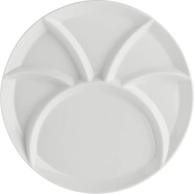 Prato de fondue La Porcellana Bianca - 26cm Branco - Prato de serviço Prato de fondue La Porcellana Bianca - 26cm Branco - Prato de serviço