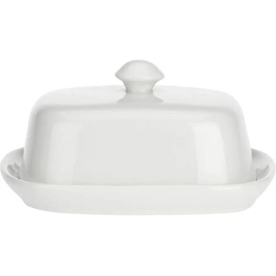 La Porcellana Bianca Travessa para Manteiga - 18x14cm - Porcelana Rústica La Porcellana Bianca Travessa para Manteiga - 18x14cm - Porcelana Rústica