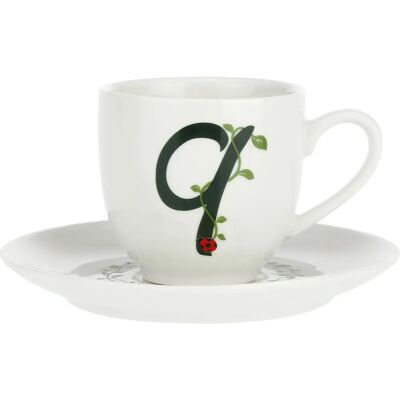La Porcellana Bianca Kop en Schotel - 90ml, Patroon Q, Model P00370015Q - Kop en Schotel La Porcellana Bianca Kop en Schotel - 90ml, Patroon Q, Model P00370015Q - Kop en Schotel